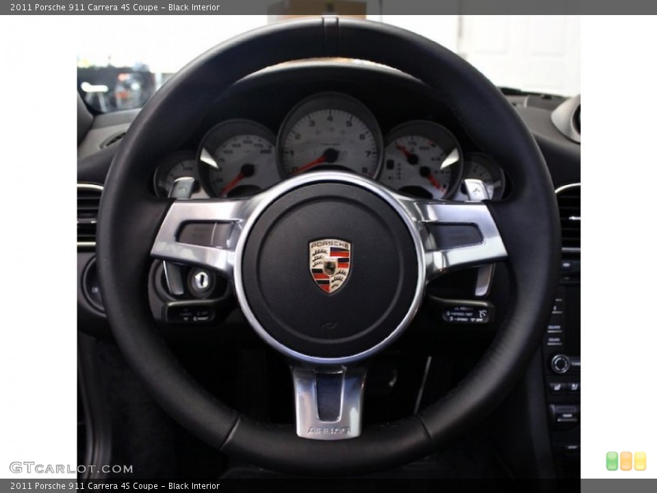 Black Interior Steering Wheel for the 2011 Porsche 911 Carrera 4S Coupe #80395369