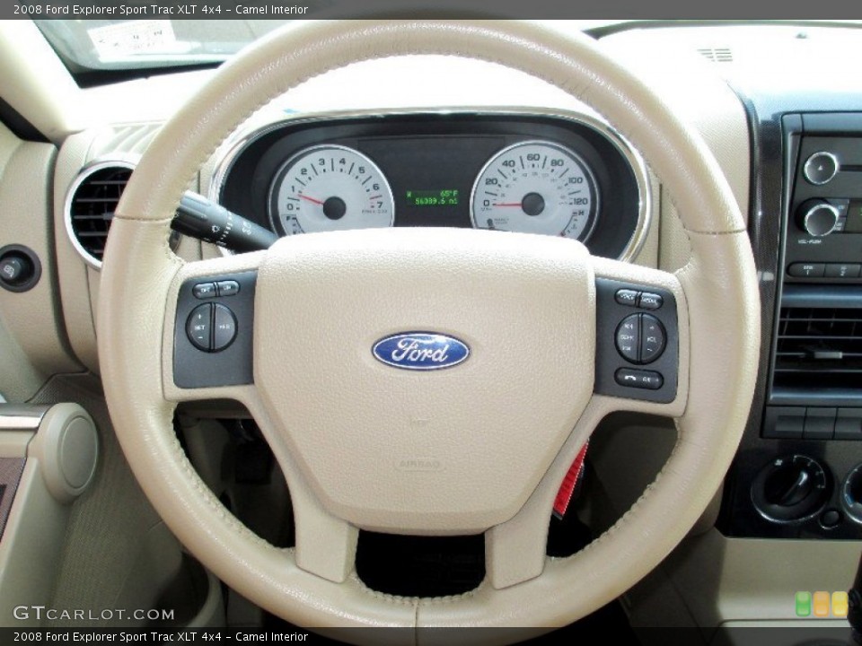 Camel Interior Steering Wheel for the 2008 Ford Explorer Sport Trac XLT 4x4 #80397694