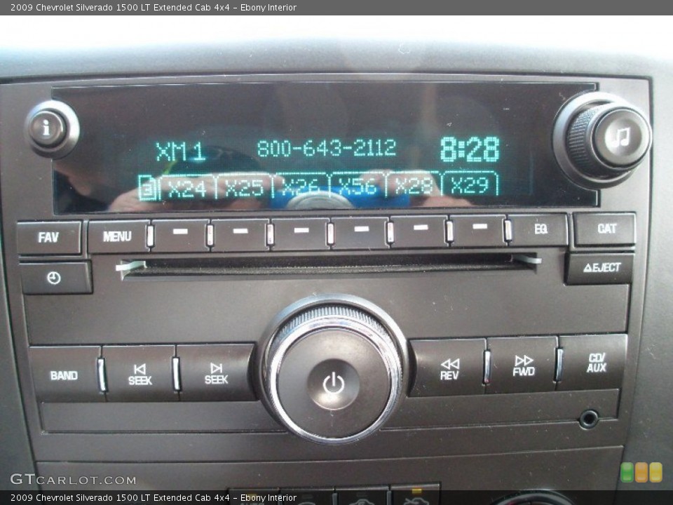 Ebony Interior Audio System for the 2009 Chevrolet Silverado 1500 LT Extended Cab 4x4 #80398747