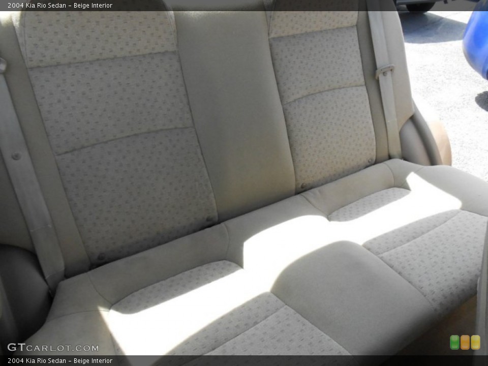 Beige Interior Rear Seat for the 2004 Kia Rio Sedan #80400097