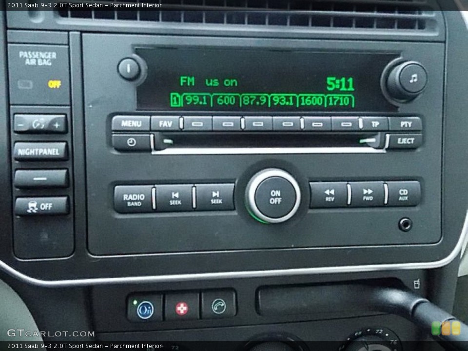 Parchment Interior Audio System for the 2011 Saab 9-3 2.0T Sport Sedan #80400424