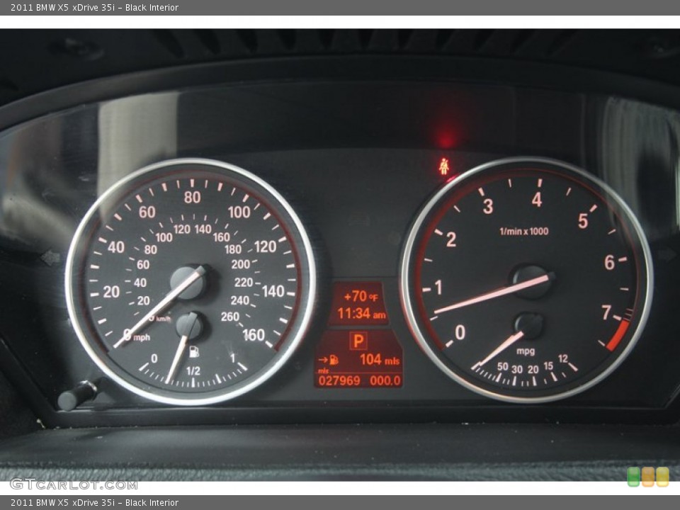 Black Interior Gauges for the 2011 BMW X5 xDrive 35i #80401521