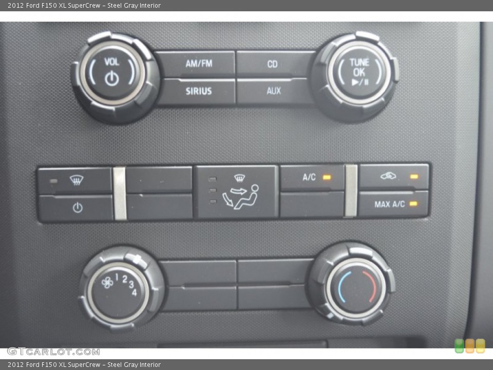 Steel Gray Interior Controls for the 2012 Ford F150 XL SuperCrew #80402533
