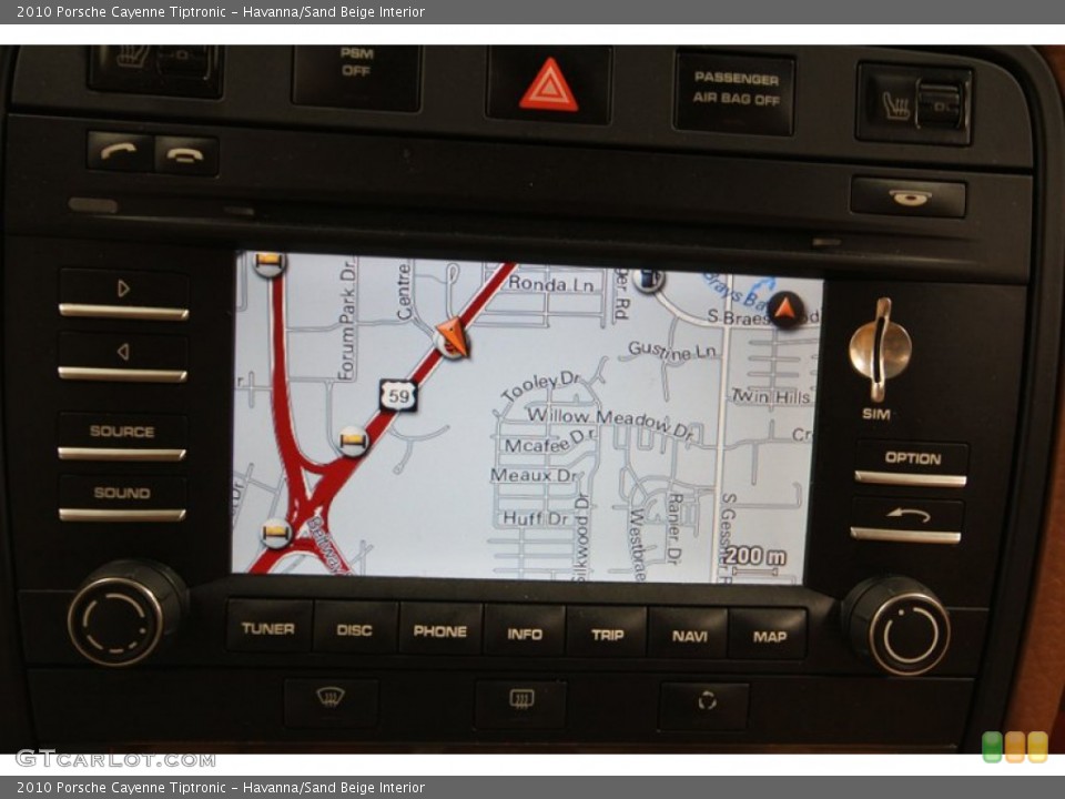Havanna/Sand Beige Interior Navigation for the 2010 Porsche Cayenne Tiptronic #80404222