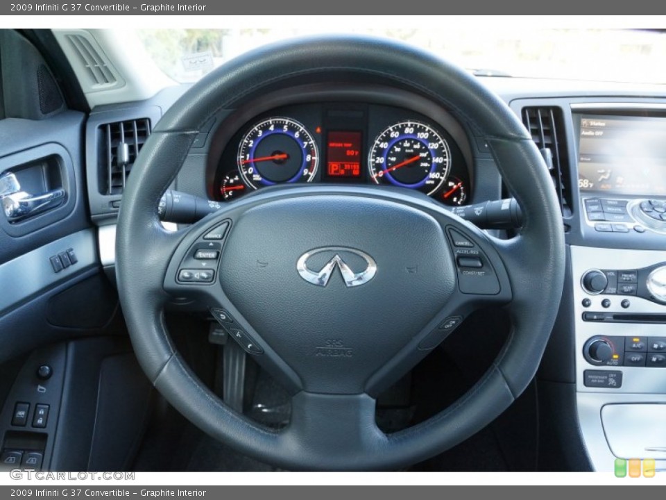 Graphite Interior Steering Wheel for the 2009 Infiniti G 37 Convertible #80404660