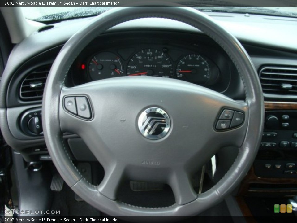 Dark Charcoal Interior Steering Wheel for the 2002 Mercury Sable LS Premium Sedan #80408767