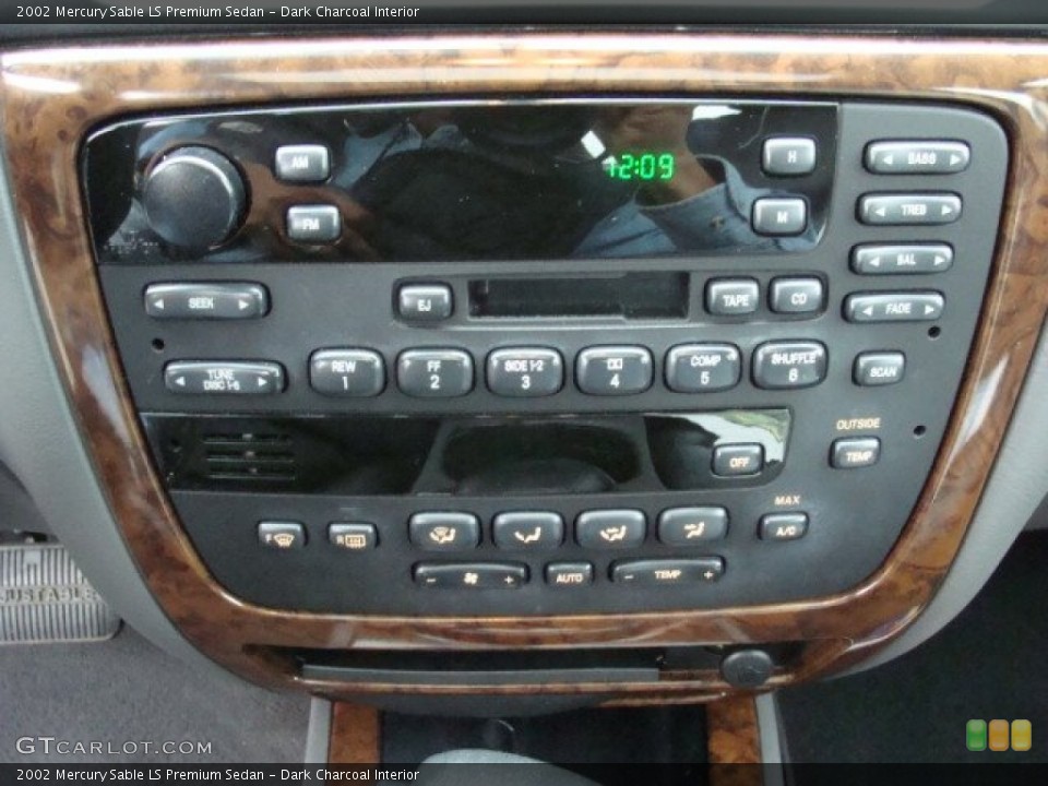 Dark Charcoal Interior Controls for the 2002 Mercury Sable LS Premium Sedan #80408857