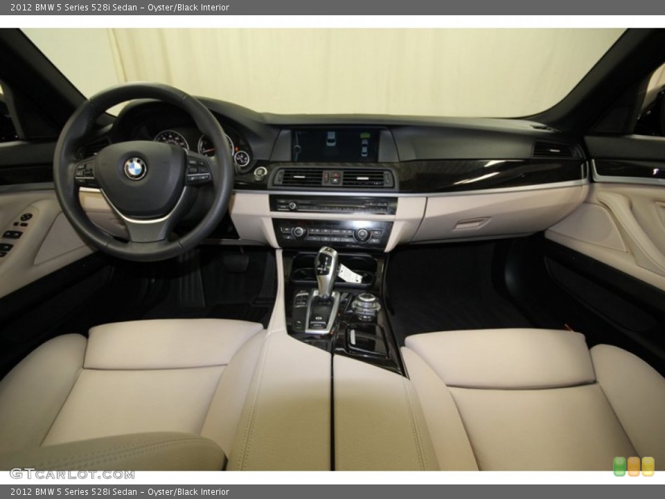 Oyster/Black Interior Dashboard for the 2012 BMW 5 Series 528i Sedan #80412031