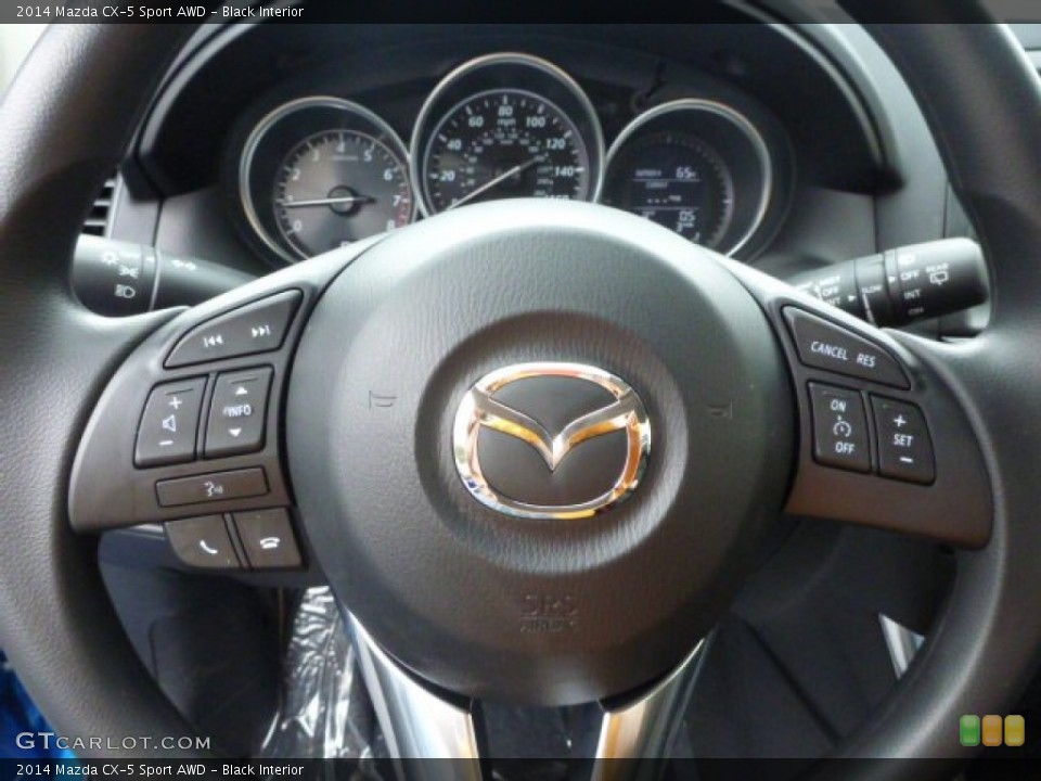 Black Interior Steering Wheel for the 2014 Mazda CX-5 Sport AWD #80414005