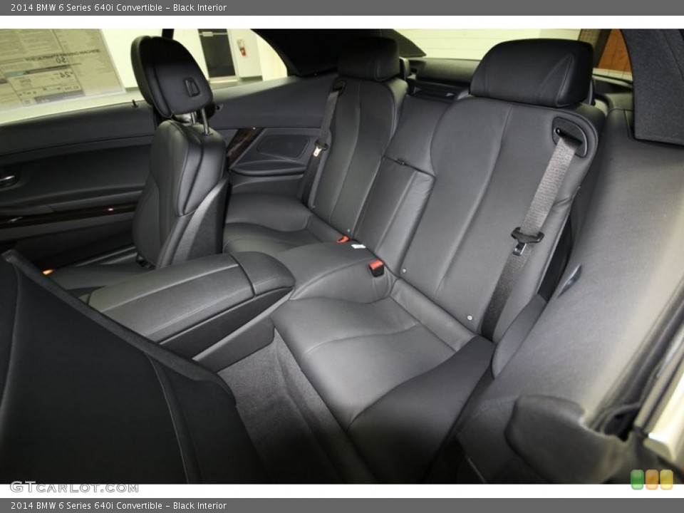 Black Interior Rear Seat for the 2014 BMW 6 Series 640i Convertible #80414773