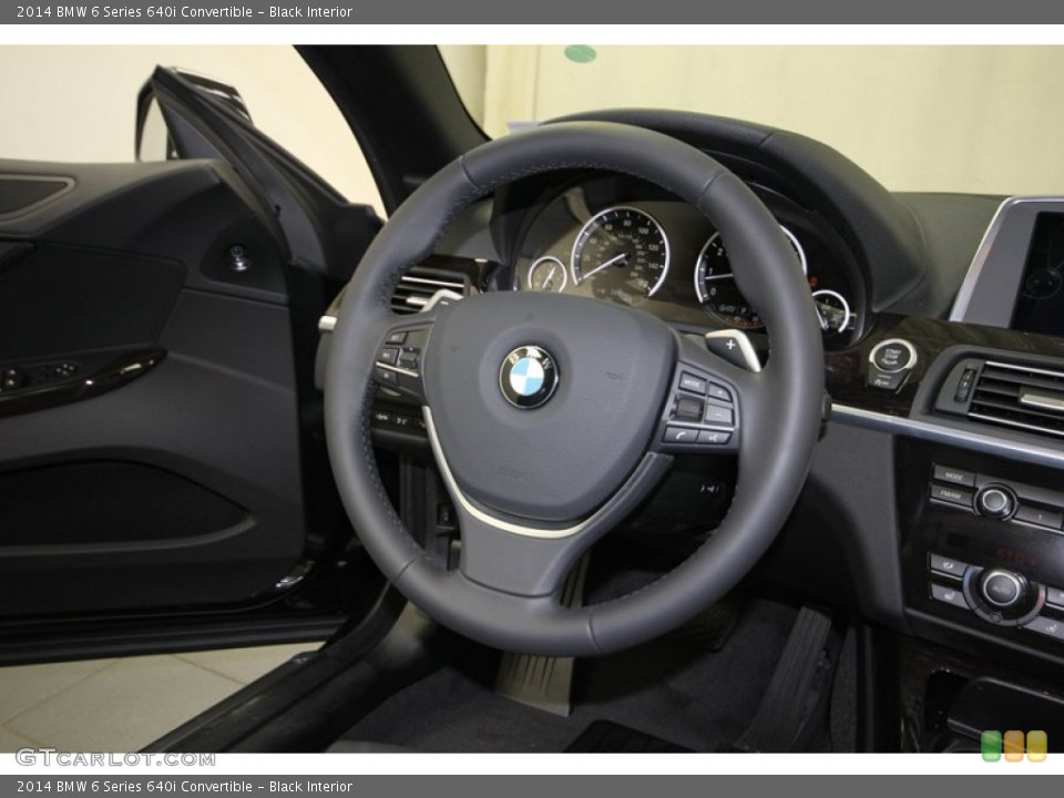 Black Interior Steering Wheel for the 2014 BMW 6 Series 640i Convertible #80415073
