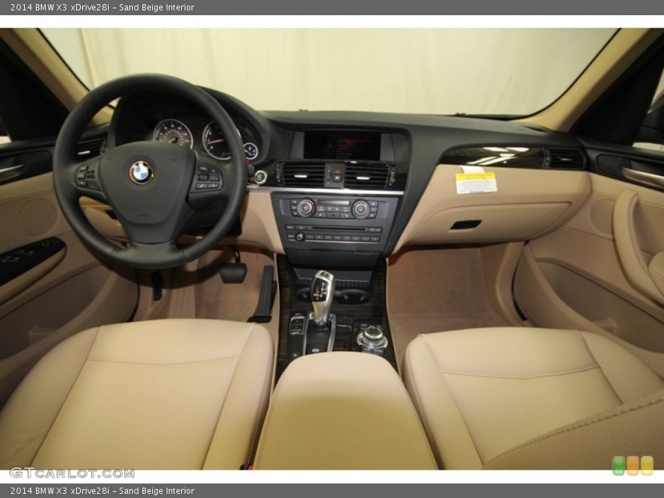 Sand Beige Interior Dashboard for the 2014 BMW X3 xDrive28i #80415173