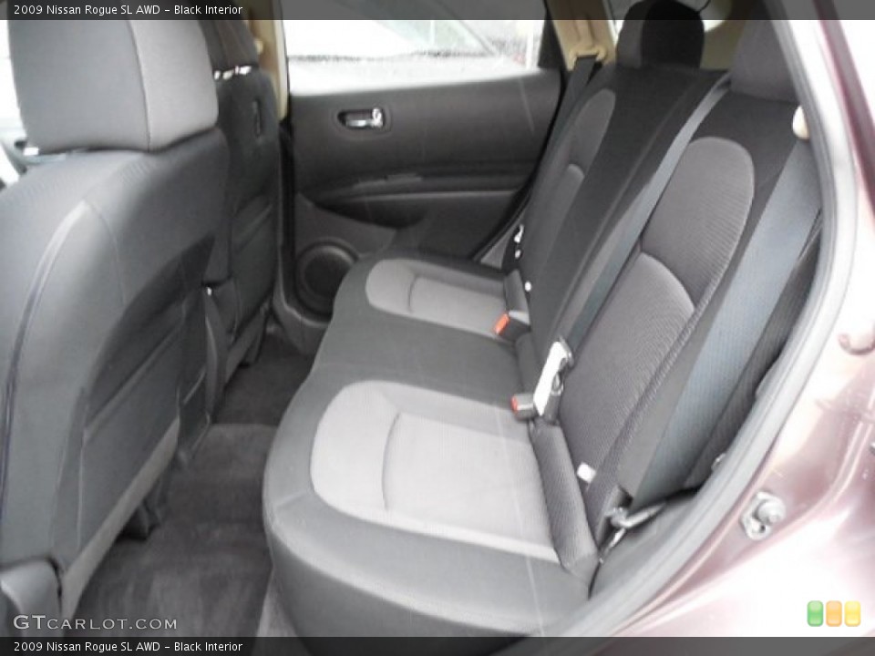 Black Interior Rear Seat for the 2009 Nissan Rogue SL AWD #80415883