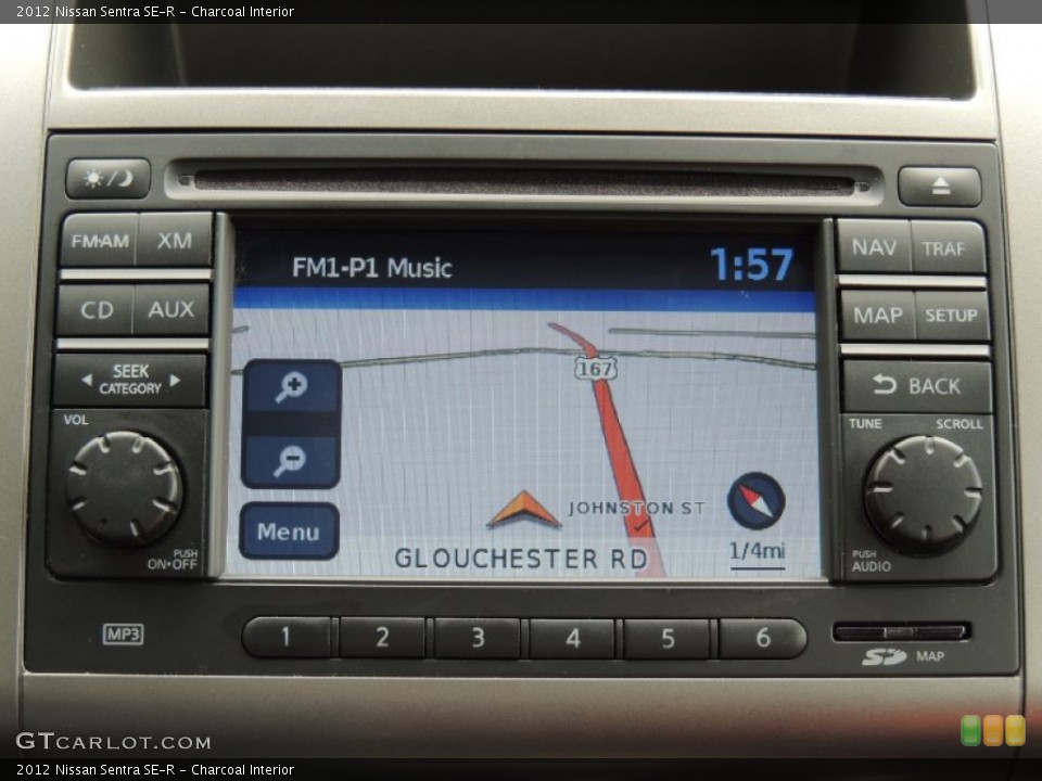 Charcoal Interior Navigation for the 2012 Nissan Sentra SE-R #80416738