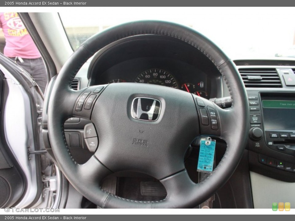 Black Interior Steering Wheel for the 2005 Honda Accord EX Sedan #80418526