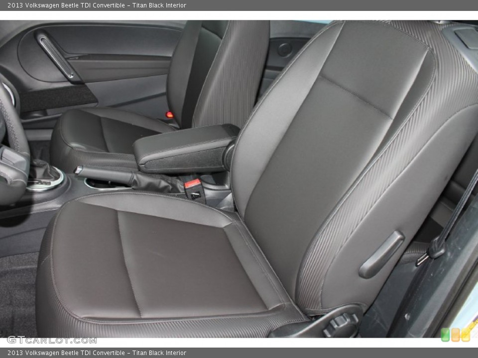 Titan Black Interior Front Seat for the 2013 Volkswagen Beetle TDI Convertible #80419181