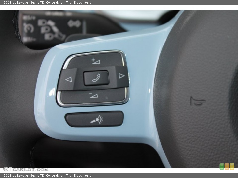Titan Black Interior Controls for the 2013 Volkswagen Beetle TDI Convertible #80419348