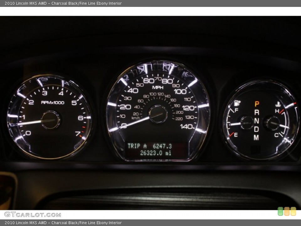 Charcoal Black/Fine Line Ebony Interior Gauges for the 2010 Lincoln MKS AWD #80419661