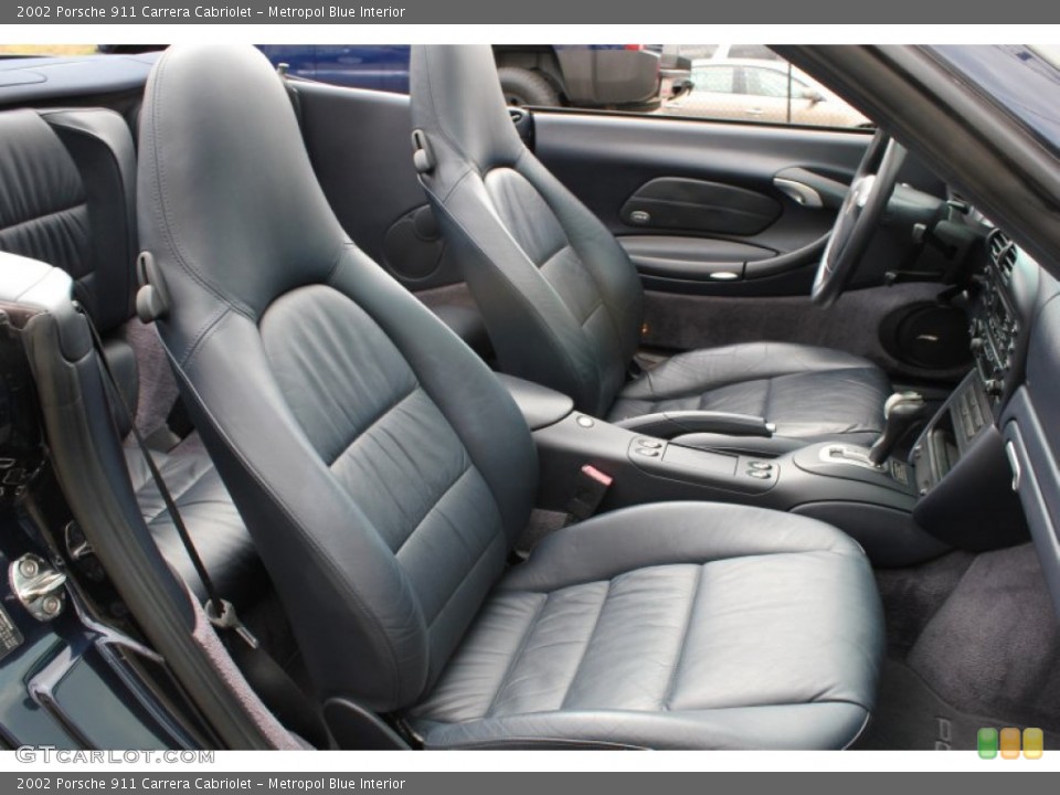 Metropol Blue Interior Photo for the 2002 Porsche 911 Carrera Cabriolet #80419875