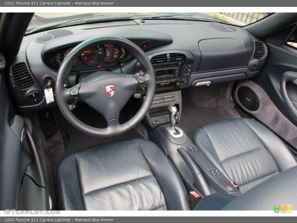 Metropol Blue Interior Prime Interior for the 2002 Porsche 911 Carrera Cabriolet #80420098