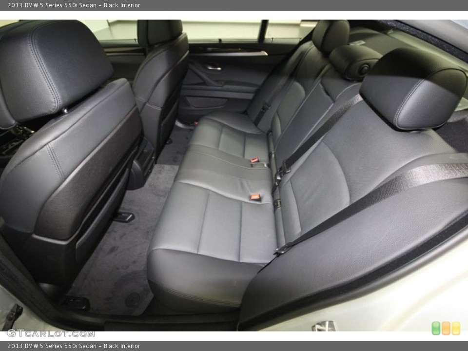 Black Interior Rear Seat for the 2013 BMW 5 Series 550i Sedan #80421764