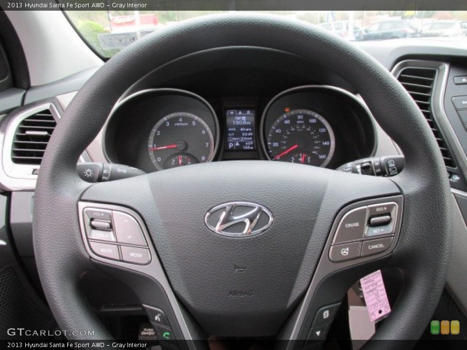 Gray Interior Steering Wheel for the 2013 Hyundai Santa Fe Sport AWD #80423509