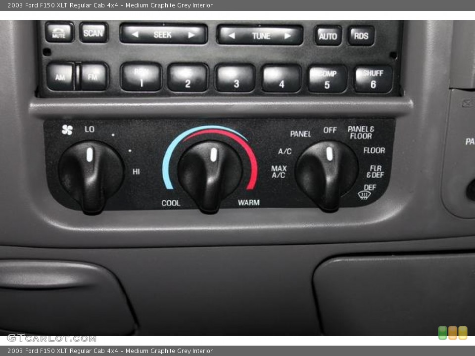 Medium Graphite Grey Interior Controls for the 2003 Ford F150 XLT Regular Cab 4x4 #80423716