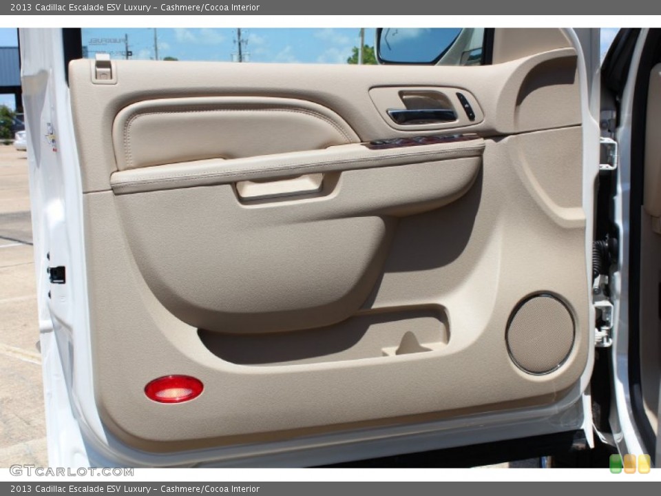 Cashmere/Cocoa Interior Door Panel for the 2013 Cadillac Escalade ESV Luxury #80424718