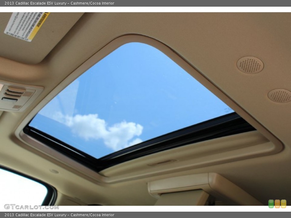 Cashmere/Cocoa Interior Sunroof for the 2013 Cadillac Escalade ESV Luxury #80424751