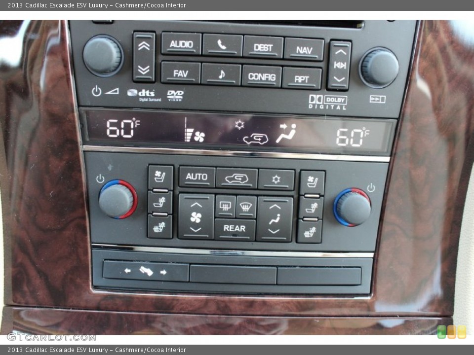 Cashmere/Cocoa Interior Controls for the 2013 Cadillac Escalade ESV Luxury #80424772