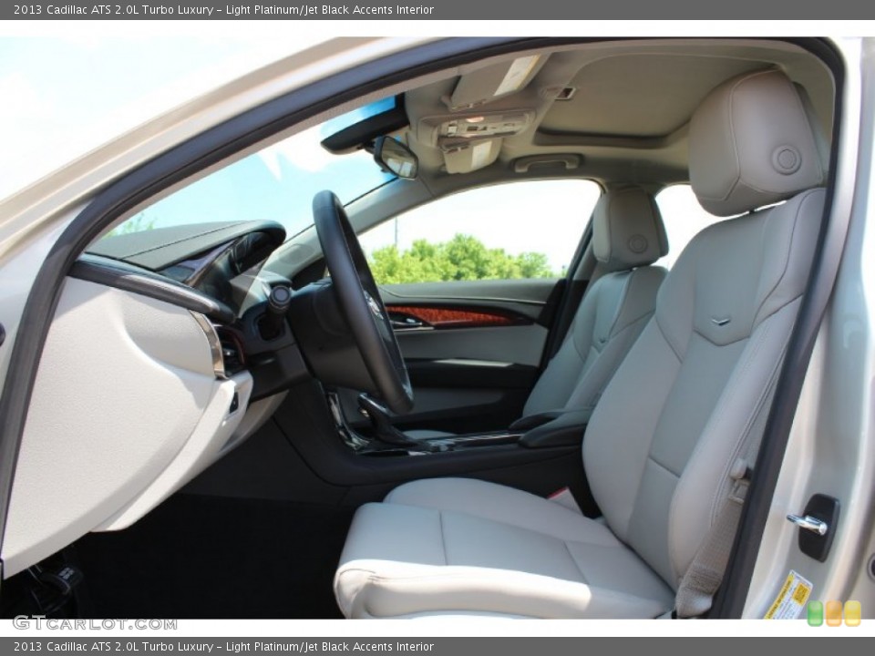 Light Platinum/Jet Black Accents Interior Front Seat for the 2013 Cadillac ATS 2.0L Turbo Luxury #80424853