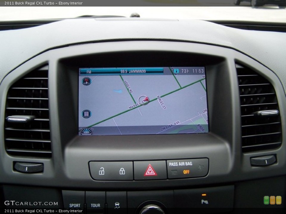 Ebony Interior Navigation for the 2011 Buick Regal CXL Turbo #80426249