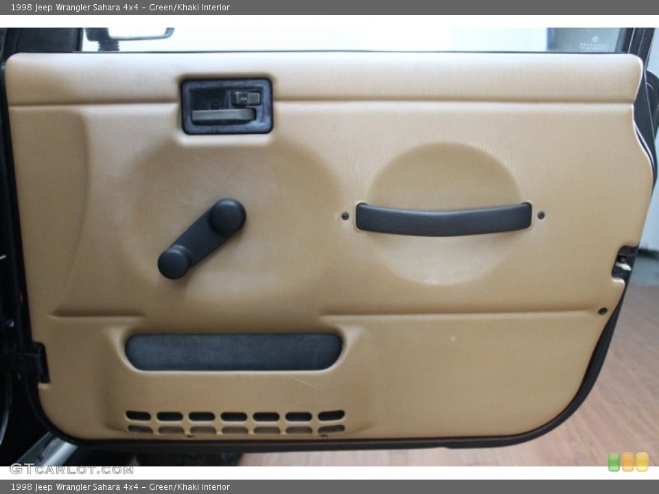 Green/Khaki Interior Door Panel for the 1998 Jeep Wrangler Sahara 4x4 #80428652