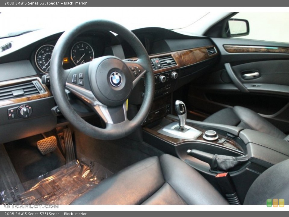 Black Interior Prime Interior for the 2008 BMW 5 Series 535i Sedan #80429096