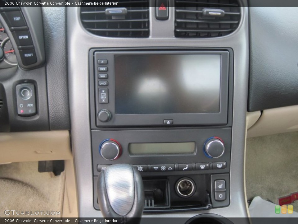 Cashmere Beige Interior Controls for the 2006 Chevrolet Corvette Convertible #80429546