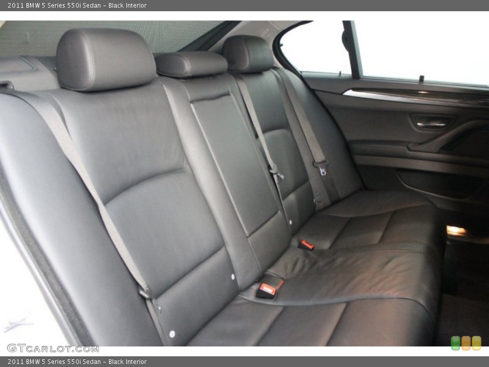 Black Interior Rear Seat for the 2011 BMW 5 Series 550i Sedan #80430275