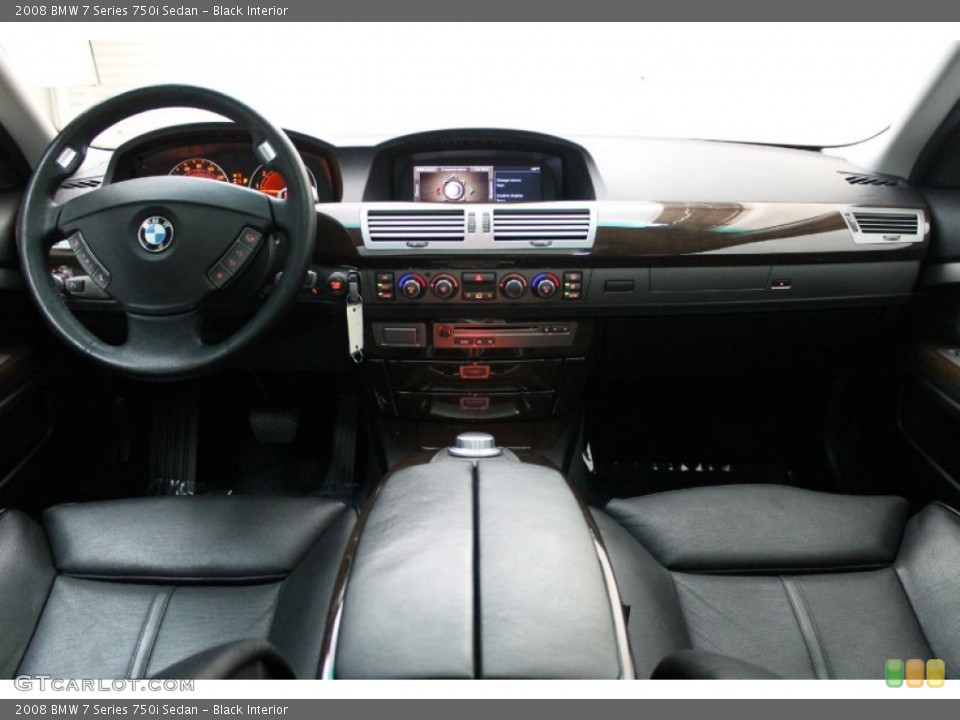 Black Interior Dashboard for the 2008 BMW 7 Series 750i Sedan #80431211