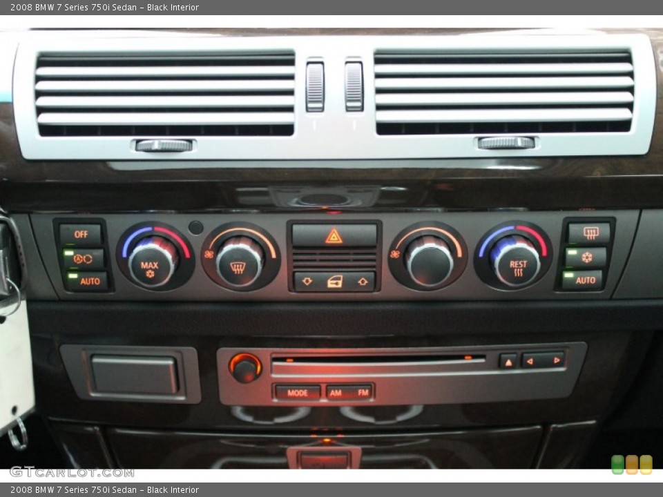Black Interior Controls for the 2008 BMW 7 Series 750i Sedan #80431214