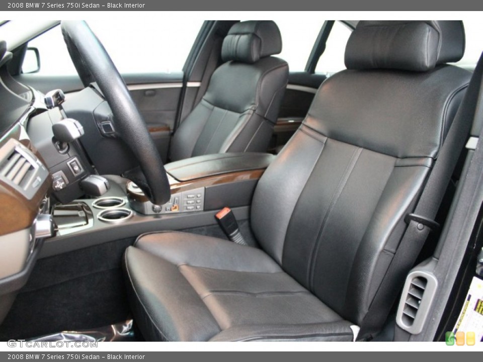 Black Interior Front Seat for the 2008 BMW 7 Series 750i Sedan #80431337