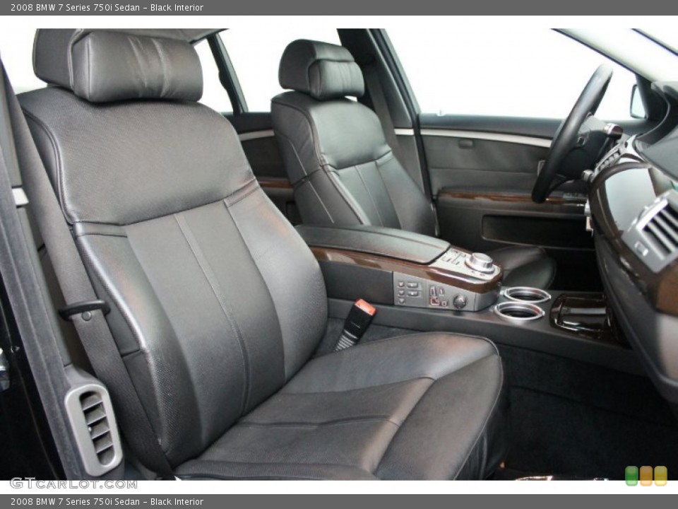 Black Interior Photo for the 2008 BMW 7 Series 750i Sedan #80431346