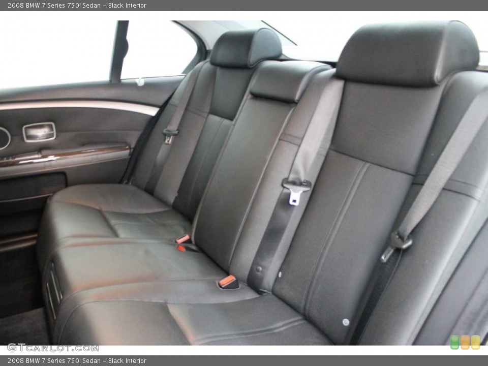 Black Interior Rear Seat for the 2008 BMW 7 Series 750i Sedan #80431358