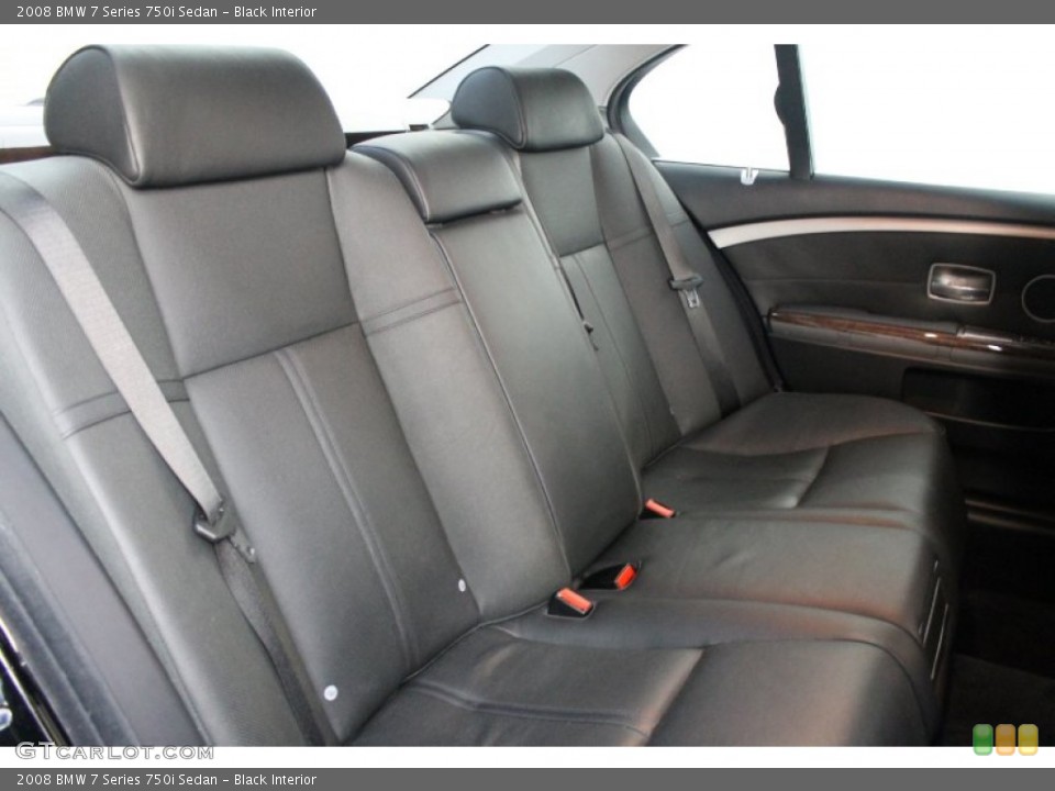 Black Interior Rear Seat for the 2008 BMW 7 Series 750i Sedan #80431367