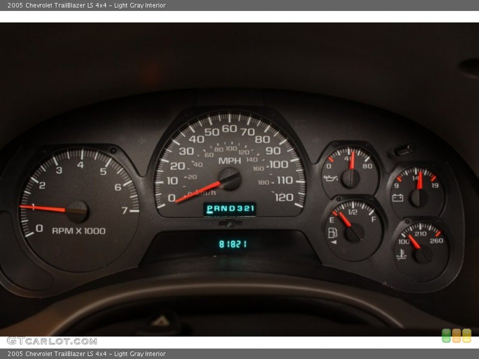 Light Gray Interior Gauges for the 2005 Chevrolet TrailBlazer LS 4x4 #80432176