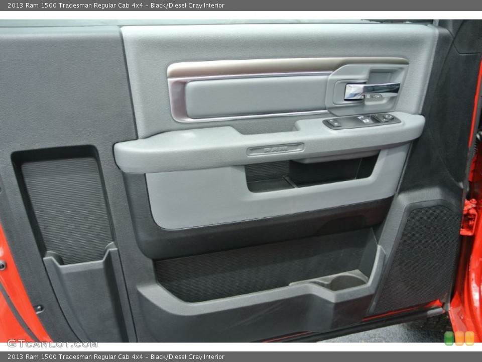 Black/Diesel Gray Interior Door Panel for the 2013 Ram 1500 Tradesman Regular Cab 4x4 #80432288