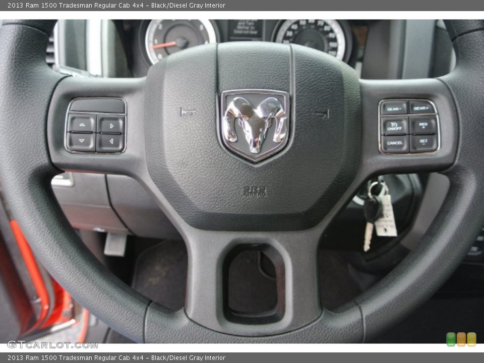 Black/Diesel Gray Interior Steering Wheel for the 2013 Ram 1500 Tradesman Regular Cab 4x4 #80432390