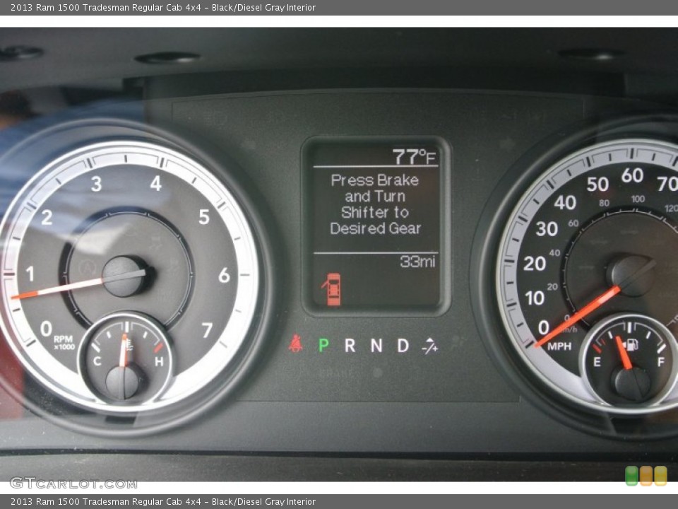 Black/Diesel Gray Interior Gauges for the 2013 Ram 1500 Tradesman Regular Cab 4x4 #80432419