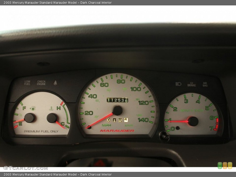 Dark Charcoal Interior Gauges for the 2003 Mercury Marauder  #80432516