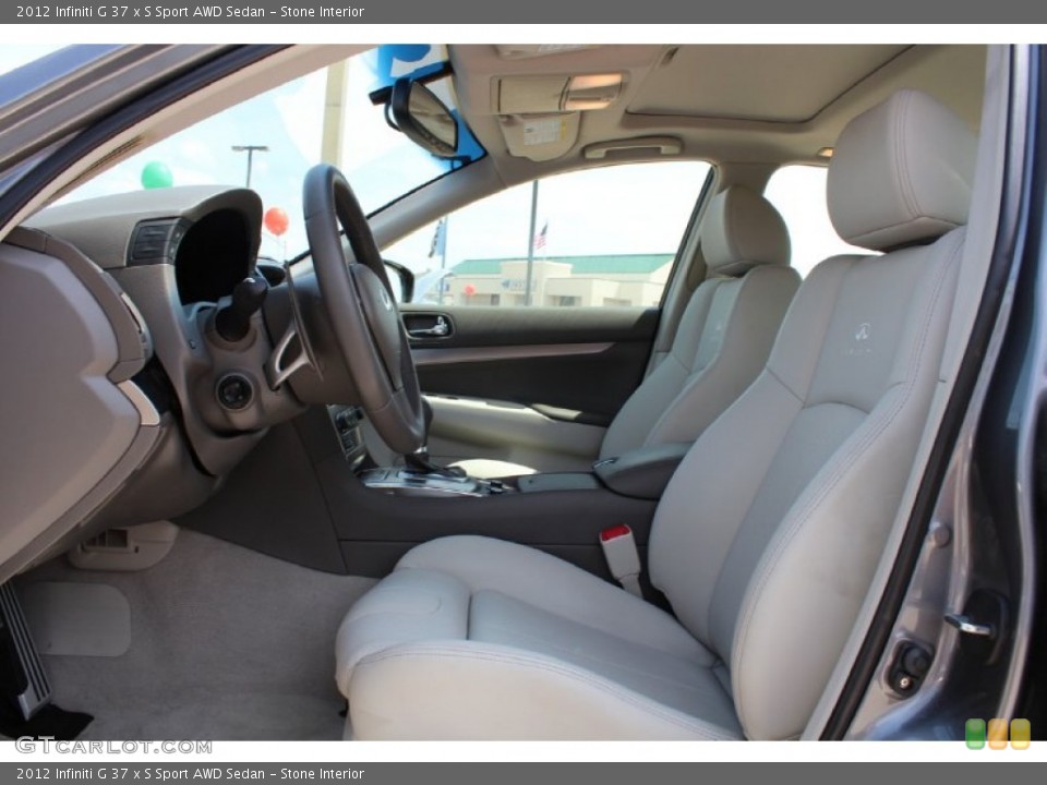 Stone Interior Front Seat for the 2012 Infiniti G 37 x S Sport AWD Sedan #80435389