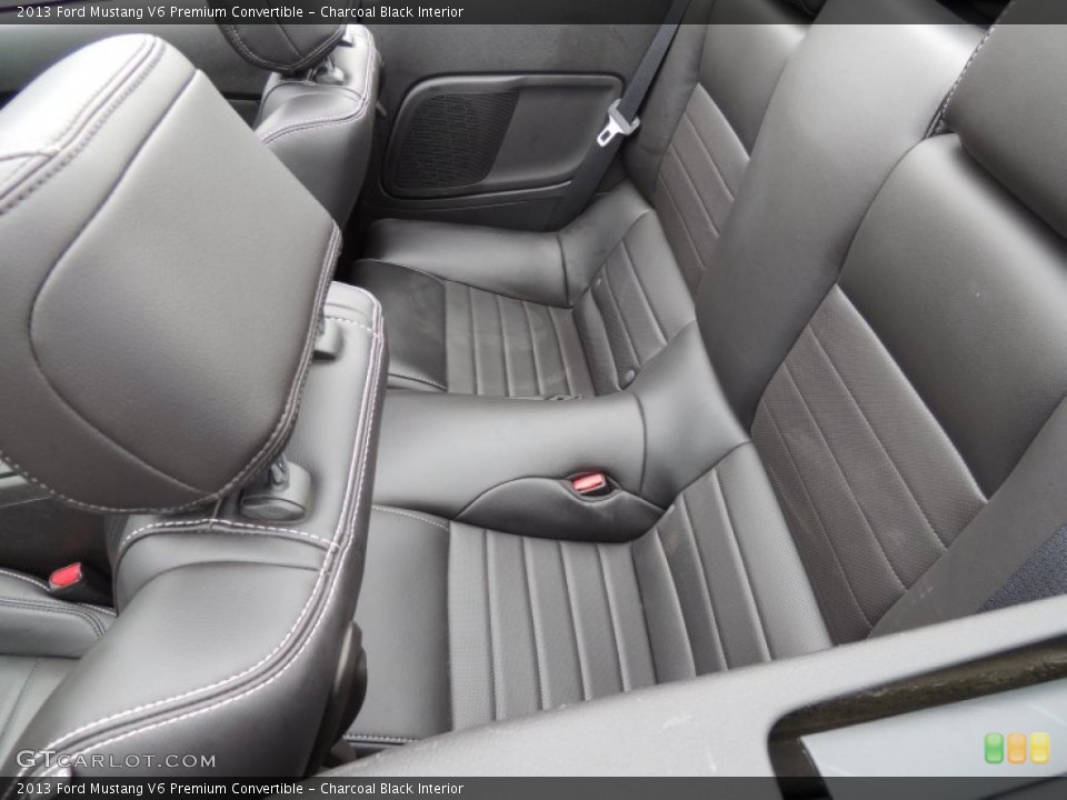 Charcoal Black Interior Rear Seat for the 2013 Ford Mustang V6 Premium Convertible #80440775
