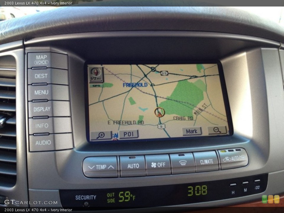 Ivory Interior Navigation for the 2003 Lexus LX 470 4x4 #80443070